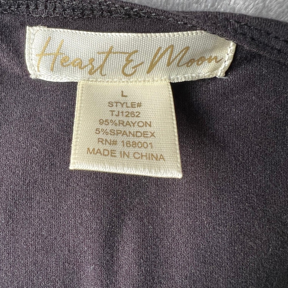 Heart & Moon Black Halter Top Beaded Strap Ruched Surplice V-Neck TJ1262‎ Large - Picture 7 of 7